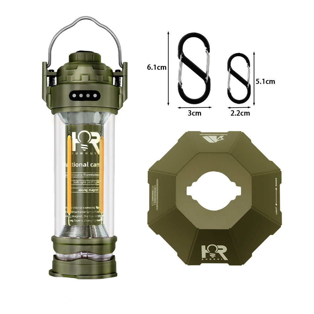 DOTWISE 3000mAh Retro Portable Camping Lantern – Waterproof Outdoor Tent Light